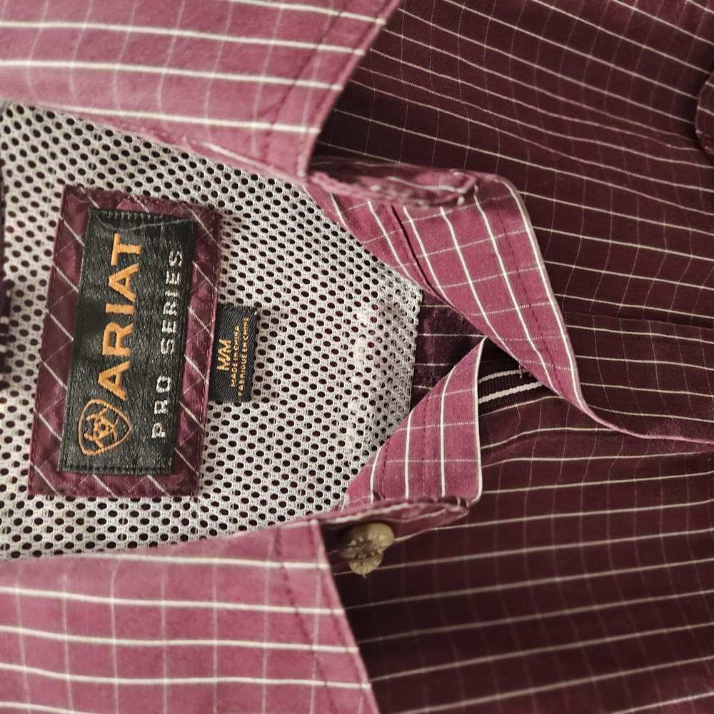 Ariat Men's Burgundy Checkered Shirt
